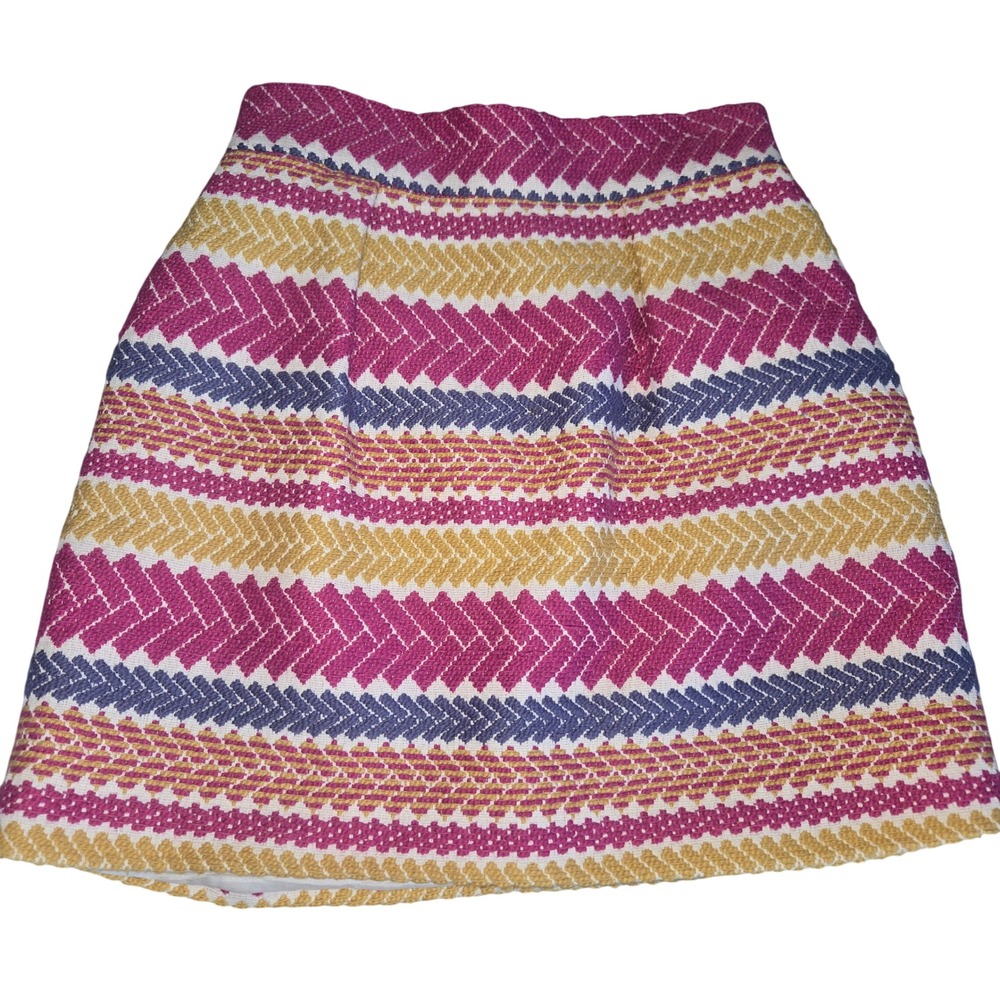 Nomad Morgan Carper Womens Small Chevron Mini Skirt‎ Made in USA